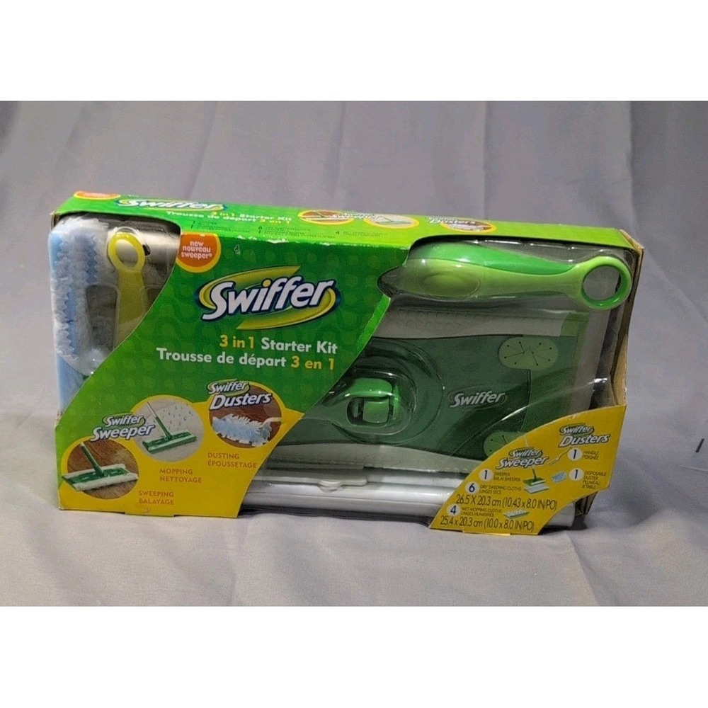 Swiffer 3 in 1 Starter Kit Sweeper/Duster NEW Discontinued
